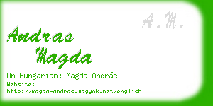 andras magda business card