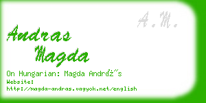 andras magda business card